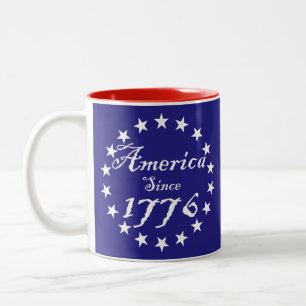 1776 Amerika sinds 1776 Tweekleurige Koffiemok