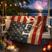 1776 Amerikaans vlagpatriotticum Fleece Deken