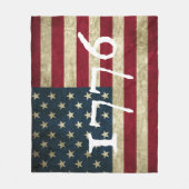  1776 Amerikaans vlagpatriotticum Fleece Deken (Voorkant)