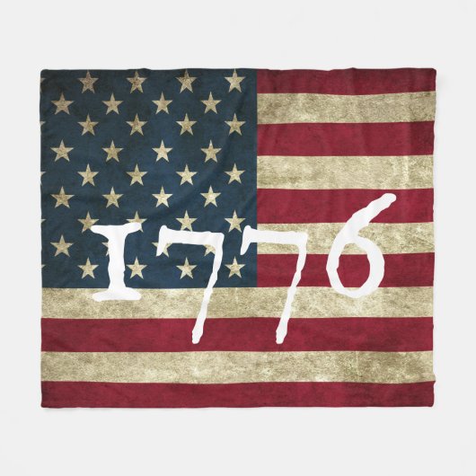 1776 Amerikaans vlagpatriotticum Fleece Deken (Voorkant (Horizontaal))