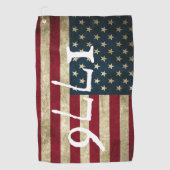  1776 Amerikaans vlagpatriotticum Golfhanddoek (Voorkant)