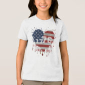 1776 Amerikaanse vlag Tri-Blend Shirt (Voorkant)