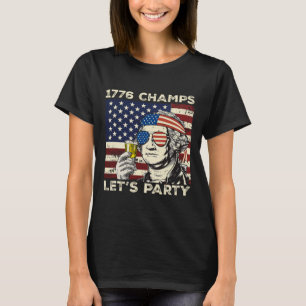 1776 Kampioen Washington Drink Bier 4 juli Nove T-shirt