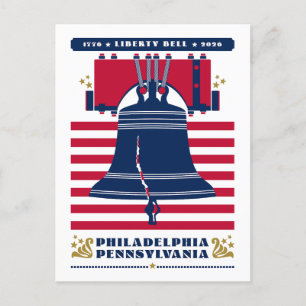 1776 Liberty Bell Sterren en Strepen 2026 Briefkaart