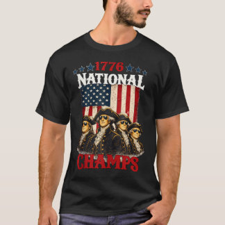 1776 Nationale Kampioenen Funny Patriotisch Amerik T-shirt