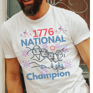 1776 Nationale Kampioenen Grappig Patriottisch 4 J T-shirt