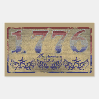 1776 Onafhankelijkheid  Rechthoekige Sticker
