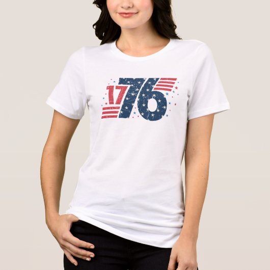 1776, Onafhankelijkheidsdag, 4 juli Tri-Blend Shirt (Voorkant)
