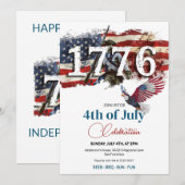 1776 Onafhankelijkheidsdag Amerikaanse vlag Bald E Kaart (Voorkant / Achterkant)