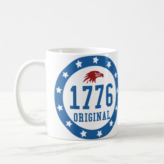 1776 Original 4 July Badge Koffiemok (Links)
