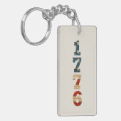 1776 Patriotic American Flag Sleutelhanger (Voorkant Links)
