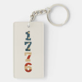 1776 Patriotic American Flag Sleutelhanger (achterkant)