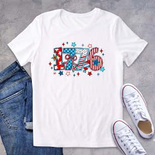 1776 Patriotic Coquette Stars Tri-Blend Shirt