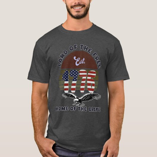 1776 USA Patriotic Shirt  (Voorkant)