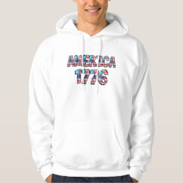 1776 Vlag en vuurwerk Hoodie