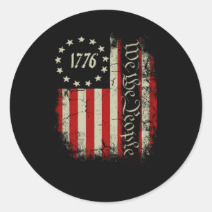 1776 Wij de Amerikaanse grondwet van het volk Ronde Sticker