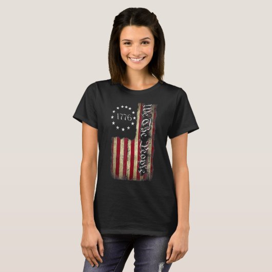 1776 Wij de Amerikaanse grondwet van het volk T-shirt (Voorkant volledig)