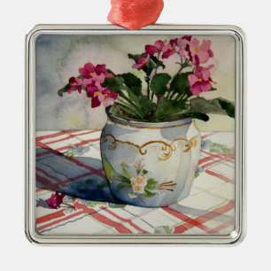 1790 Afrikaanse geweldplegingen in blauwe stip Metalen Ornament