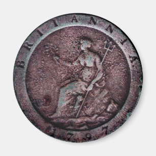 1797 Brits "cartwheel" penny magnet Magneet