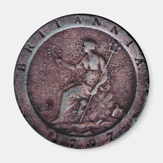 1797 Britse "cartwheel" penny magneet (Voorkant)