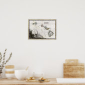 1798 Map Le Isole di Sandwich Poster (Keuken)