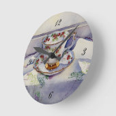 1799 Teacup op Linen Ronde Klok (Hoek)