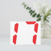 17 17 digitale alarmklok briefkaart (Staand voorkant)