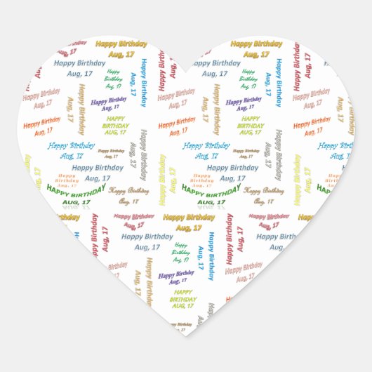 17 augustus, Sticker op zaterdag (Voorkant)