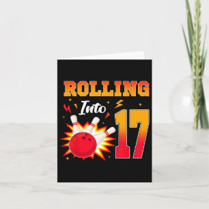 17 Bowling verjaardagsfeestje 17 jaar oud Kaart