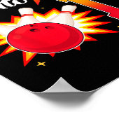 17 Bowling verjaardagsfeestje 17 jaar oud Poster (Hoek)