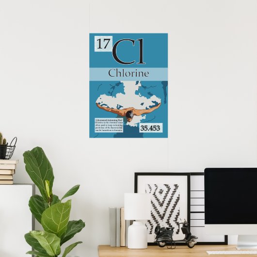 17. Chlorine (Cl) Tableau périodique des éléments (Bureau à domicile)