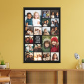 17 Foto collage en tekst - Kan zwart bewerken Canvas Afdruk (Insitu (Woonkamer))