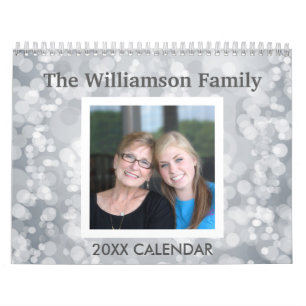 17 Foto collage met kleurrijke patronen Kalender