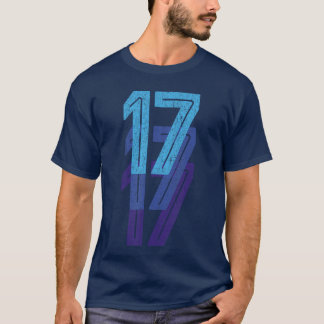 17 Gelukkig nummer 17e jaar verjaardag leeftijd Sp T-shirt