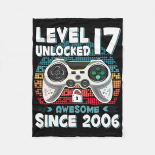 17 jaar Bday Son Boy Funny Gamer 17e 17 jaar oude Fleece Deken