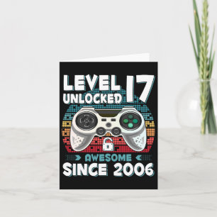 17 jaar Bday Son Boy Funny Gamer 17e 17 jaar oude Kaart