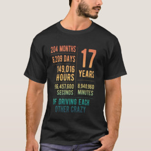 17 Jaar Getrouwd Grappige 17e Huwelijksverjaardag T-shirt