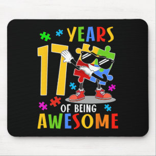 17 jaar Geweldige zijn Verjaardag Dabbing Autisme Muismat