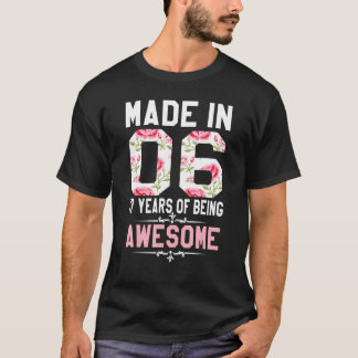 17 jaar oud in 2006 17e verjaardag voor tienerjare t-shirt