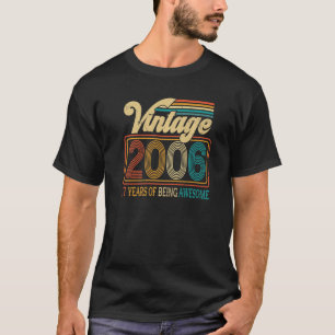 17 jaar oud meisje 2006 17e verjaardag t-shirt