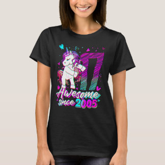 17 jaar oude eenhoorn flost 17e verjaardag eenhoor t-shirt