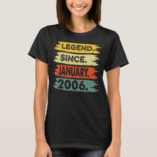 17 jaar oude leggende sinds januari 2006 17e geboo t-shirt