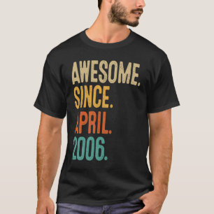 17 jaar oude Vintage april 2006 17e verjaardag 2 T-shirt