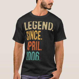 17 jaar oude Vintage april 2006 17e verjaardag T-shirt