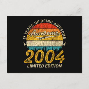 17 Jaar Verjaardag 2004 Geweldig Sinds 17e Verjaar Briefkaart