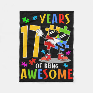 17 Jaar Wezenlijk Verjaardagsfeest Dabbing Autisme Fleece Deken