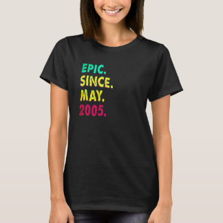 17-jarige Episch sinds mei 2005 17e verjaardag Vin T-shirt