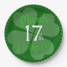 17 maart - St. Patty's Day Celebration Dinner Papieren Bordje