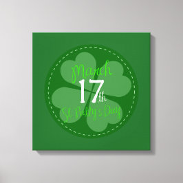 17 maart: viering van St. Patty's Day Canvas Afdruk