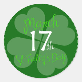 17 maart: viering van St. Patty's Day Ronde Sticker